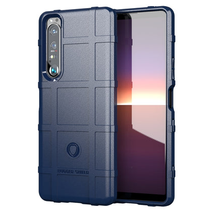 Shockproof rugged TPU phone case, full coverage, textured grip, blue