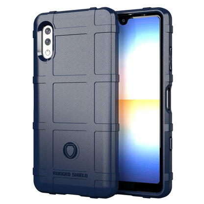 Shockproof rugged TPU phone case, full coverage, textured grip, grey and navy