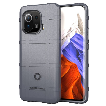 Shockproof rugged TPU phone case, full coverage, textured grip, grey
