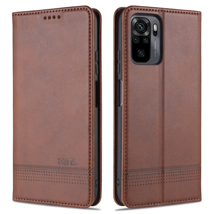 Magnetic flip leather phone case in rose-brown with card slots and camera cutout