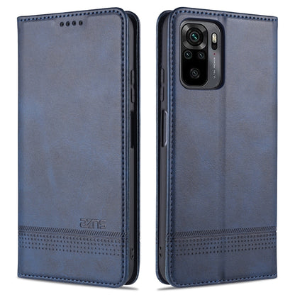 Blue flip leather wallet phone case with textured finish and camera cutout