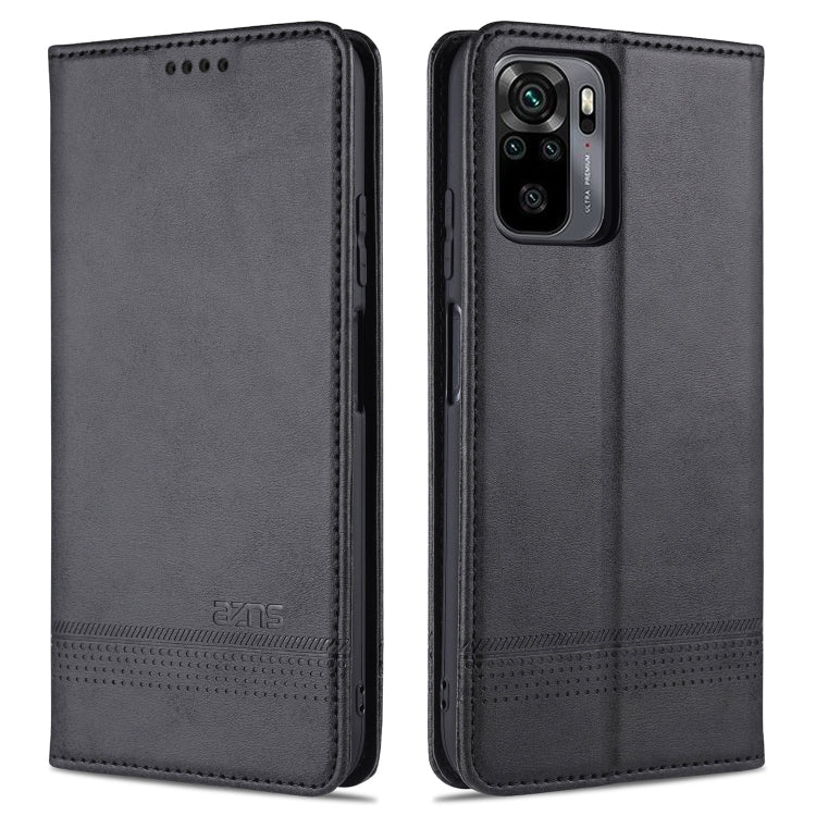 Magnetic flip leather phone case in dark black with card slots and precise camera cutout