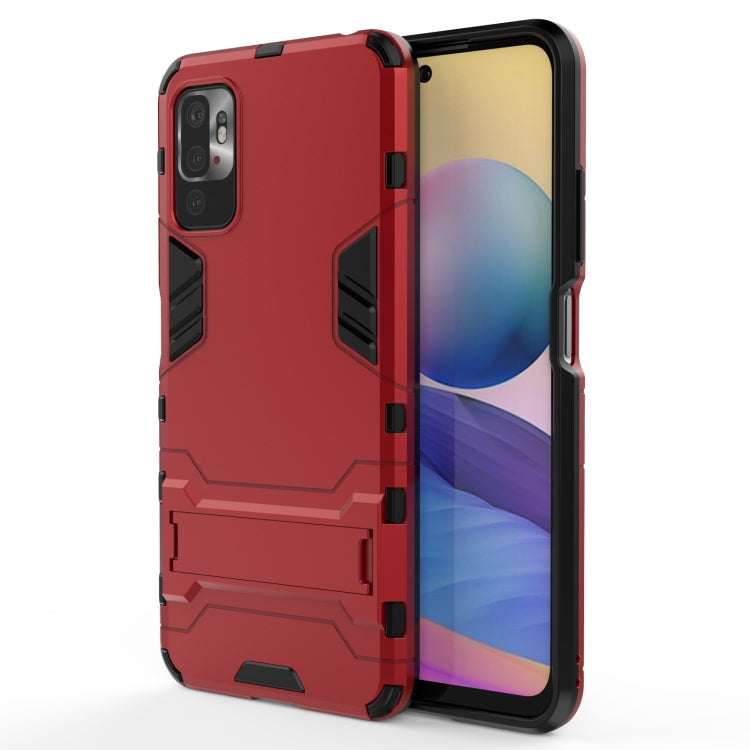 Red rugged shockproof phone case with TPU bumper and camera cutouts