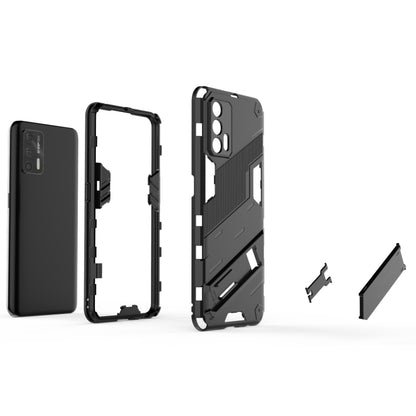 Black phone case set with separate back cover and front frame pieces