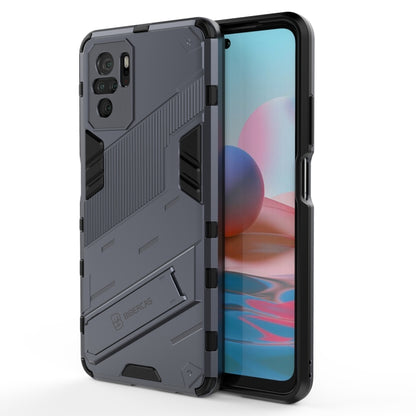 Shockproof phone case with invisible holder, dark armor shell with cutouts