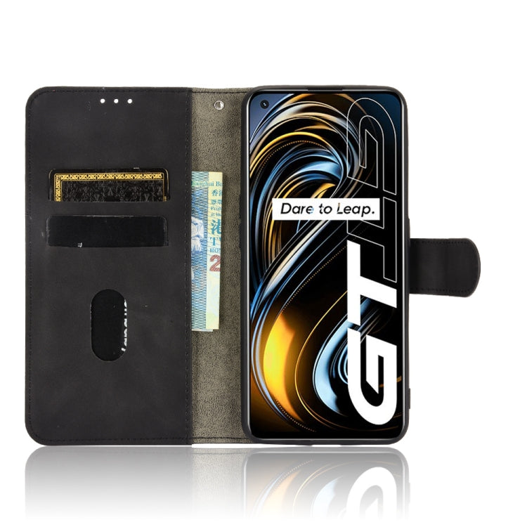 Black PU leather flip phone case with card holder window and magnetic strap