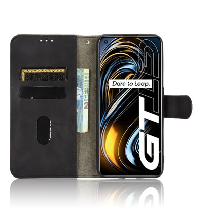 Black PU leather flip phone case with card holder window and magnetic strap