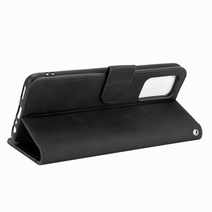Black PU leather flip wallet phone case with kickstand and magnetic closure
