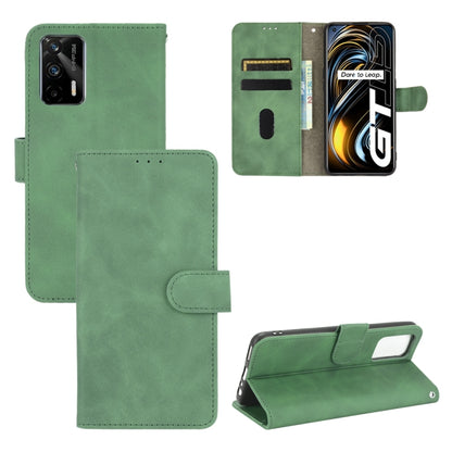 Green PU leather flip phone case with magnetic buckle and card holder