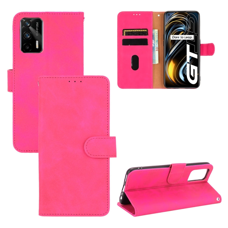 Pink PU leather flip phone case with magnetic buckle and card slots