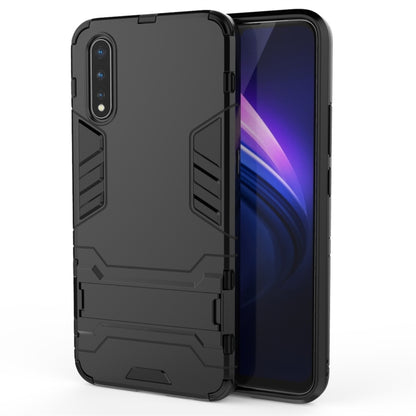 Rugged black shockproof phone case with TPU bumper and PC armor, iQOO Neo fit