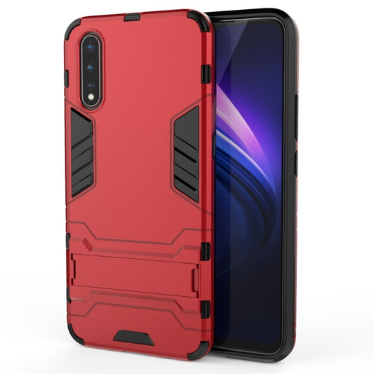 Rugged red shockproof phone case with TPU bumper and PC armor, for iQOO Neo