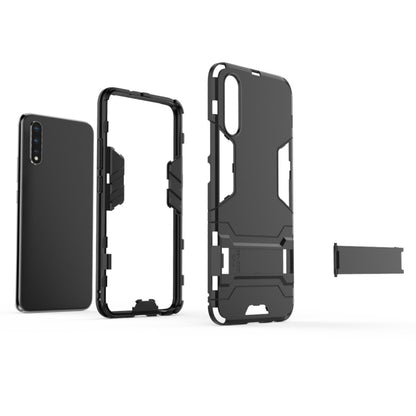 Rugged black shockproof phone case with protective bumper and access cutouts