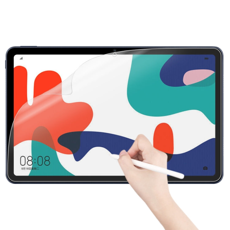Matte paperfeel tablet screen protector, installed and tapped with stylus