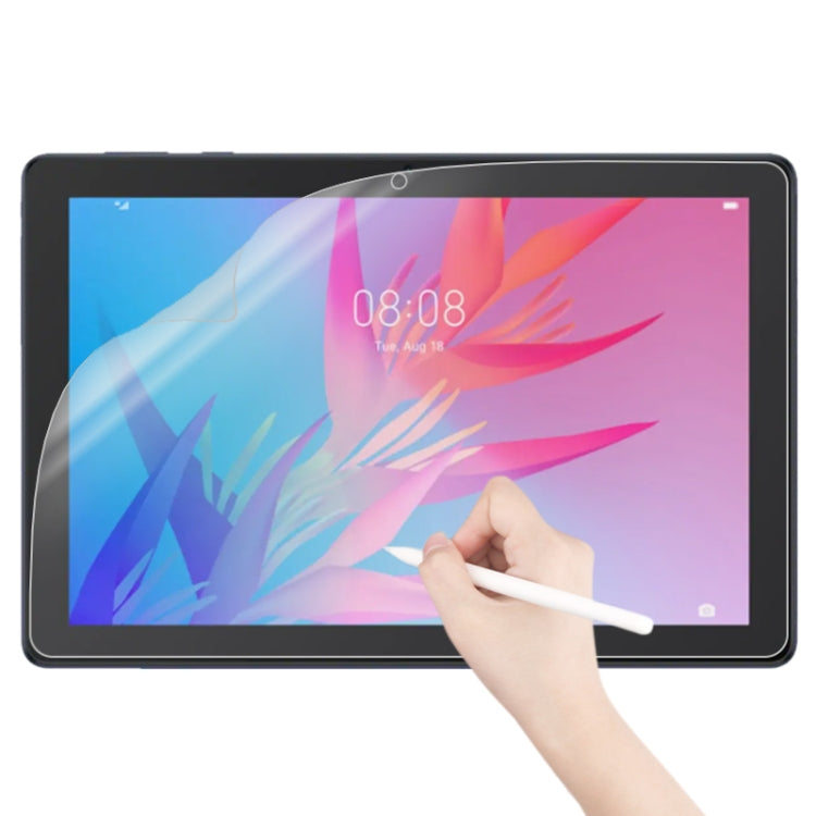 Matte paperfeel tablet screen protector film on display, stylus pressing