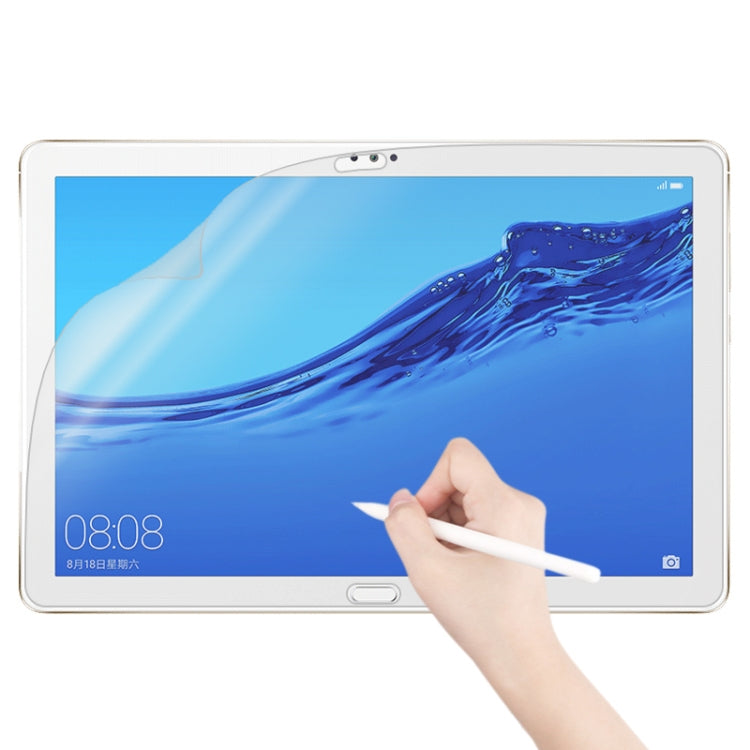 Matte paperfeel screen protector on a light tablet screen; stylus tip shows smooth matte
