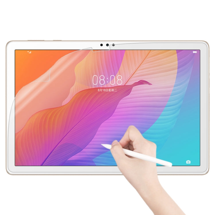 Matte paperfeel screen protector on a white tablet; stylus glides on the protected display