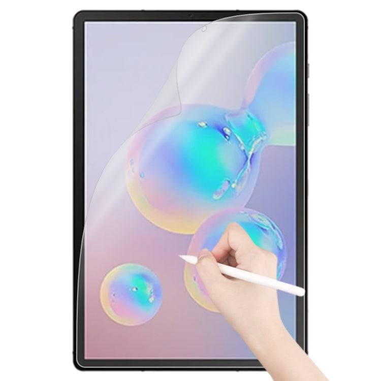 Matte paperfeel tablet screen protector installed, stylus used on screen