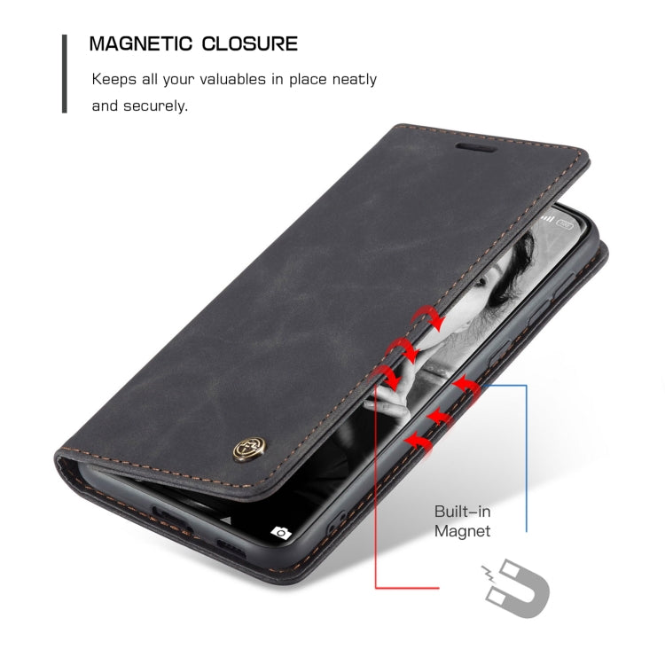 Horizontal flip leather phone wallet case, dark gray with magnetic closure