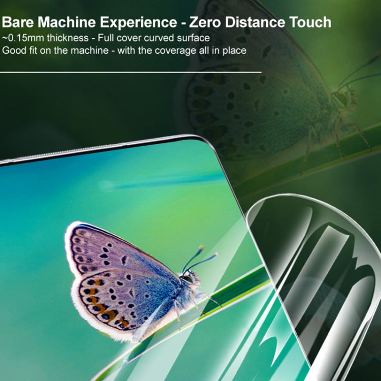 Hydrogel film screen protector corner on phone display, transparent