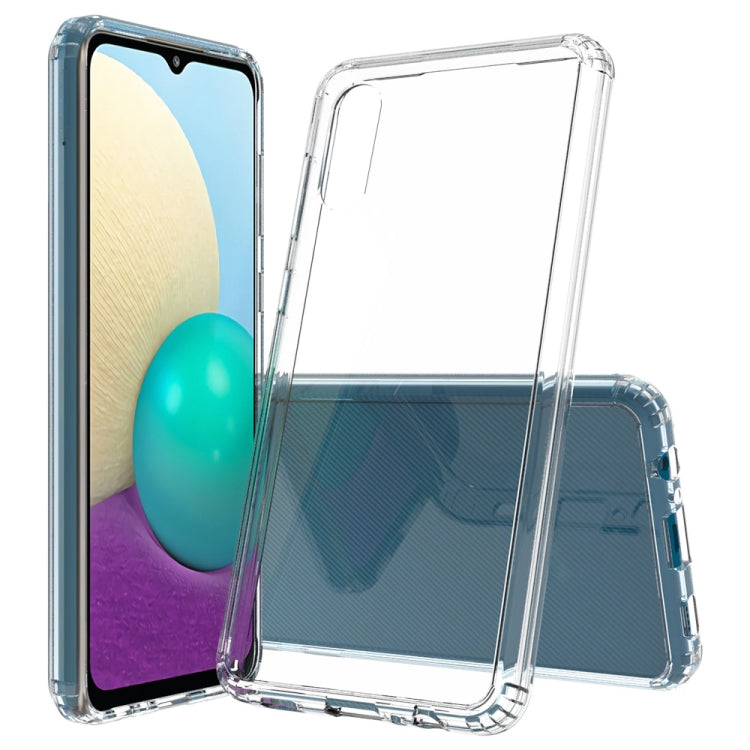 Clear protective phone case set with transparent bumper and camera cutout