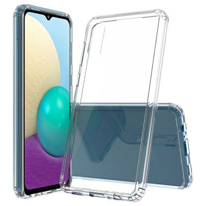 Clear protective phone case set with transparent bumper and camera cutout