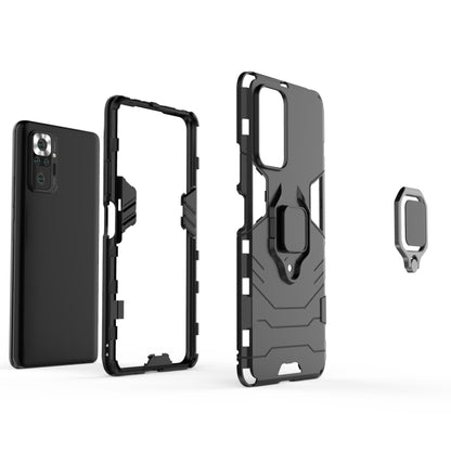 Shockproof TPU phone case with magnetic ring holder; black case with detached ring