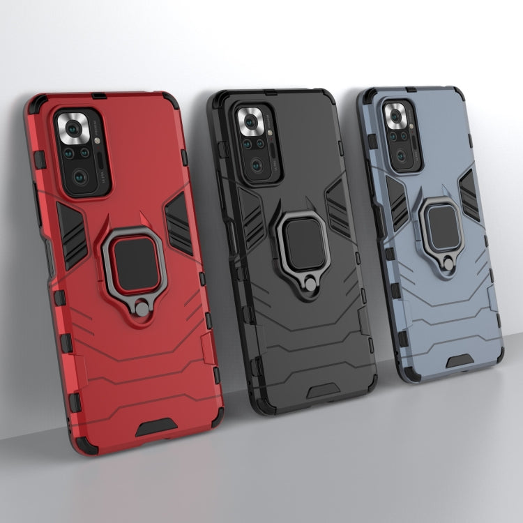 Shockproof TPU phone cases with magnetic ring holder: red, black, and gray (3-pack)
