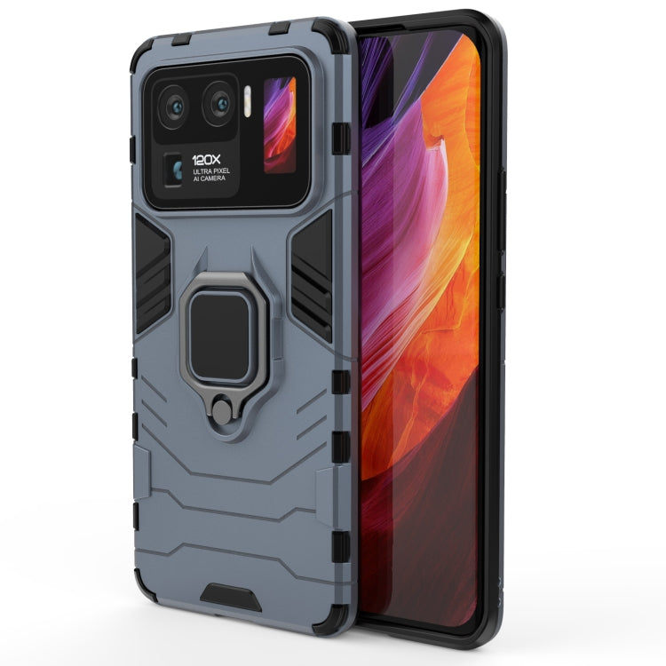 Shockproof protective case with magnetic ring holder, dark gray/black, rugged grip