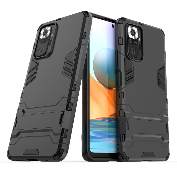 Rugged shockproof phone case in black with textured grip and camera cutouts