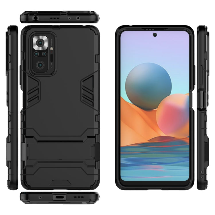 Rugged shockproof phone case in black with hidden holder and side buttons