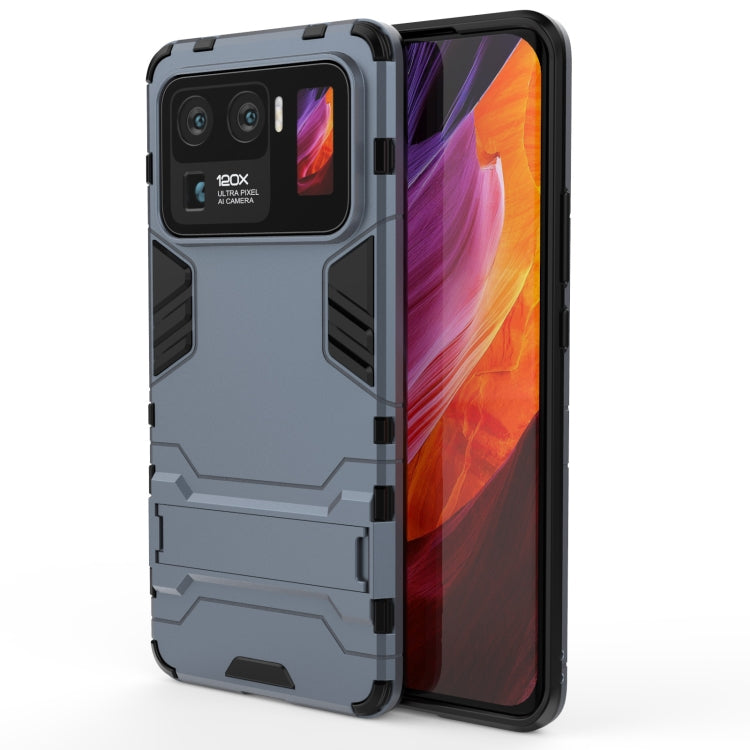 Dark blue rugged shockproof phone case with TPU bumper, camera cutout and screen lip