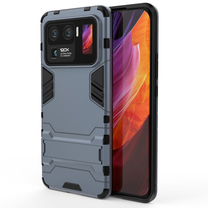 Dark blue rugged shockproof phone case with TPU bumper, camera cutout and screen lip
