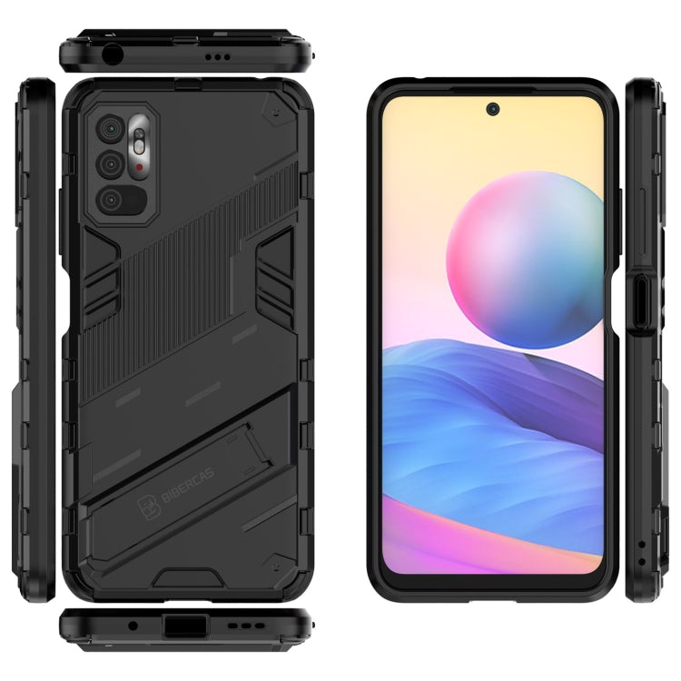 Rugged black phone case with TPU bumper and snap-on back plate