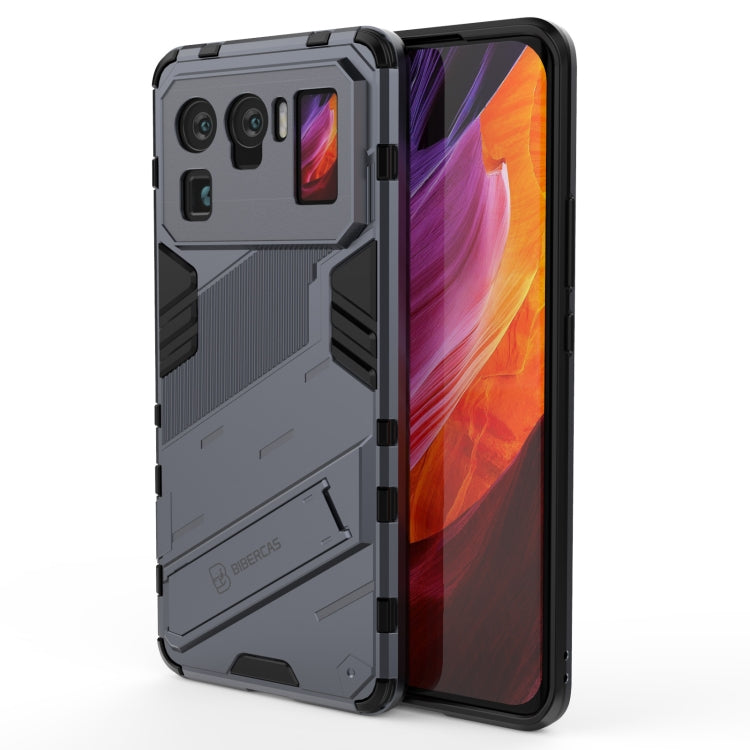 Gray armored shockproof phone case with TPU bumper and side protection tabs