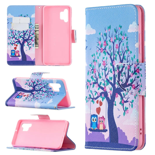 Blue owl folio leather case with pink inner cover, flip stand, card slots
