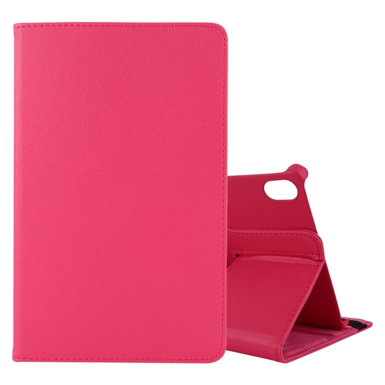 Pink litchi-texture flip stand leather tablet case with cutout and viewing holder