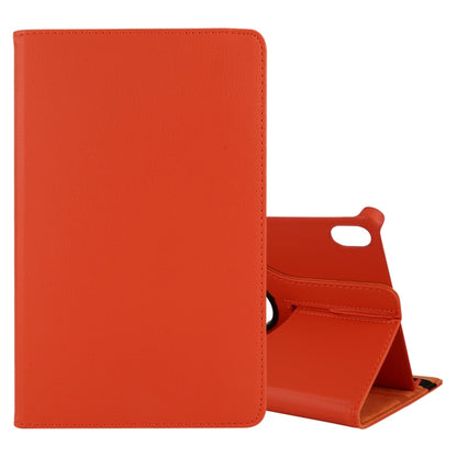 Orange litchi-texture flip stand leather tablet case with cutout and viewing holder