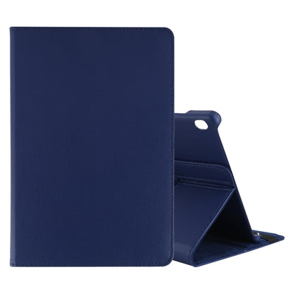 Navy litchi-texture flip stand leather tablet case with cutout and viewing holder
