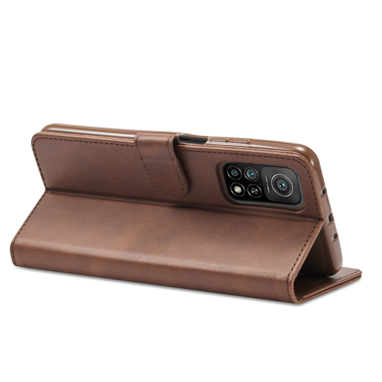 Brown folio flip leather case with stand and camera cutout for Redmi Note 10/10S