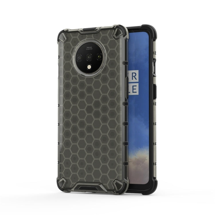 Honeycomb shockproof phone case with TPU bumper, dark olive green with camera cutout