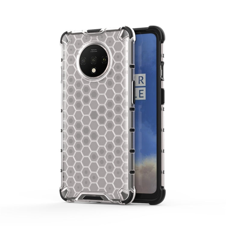 Rugged honeycomb shockproof phone case with TPU bumper, silver/gray