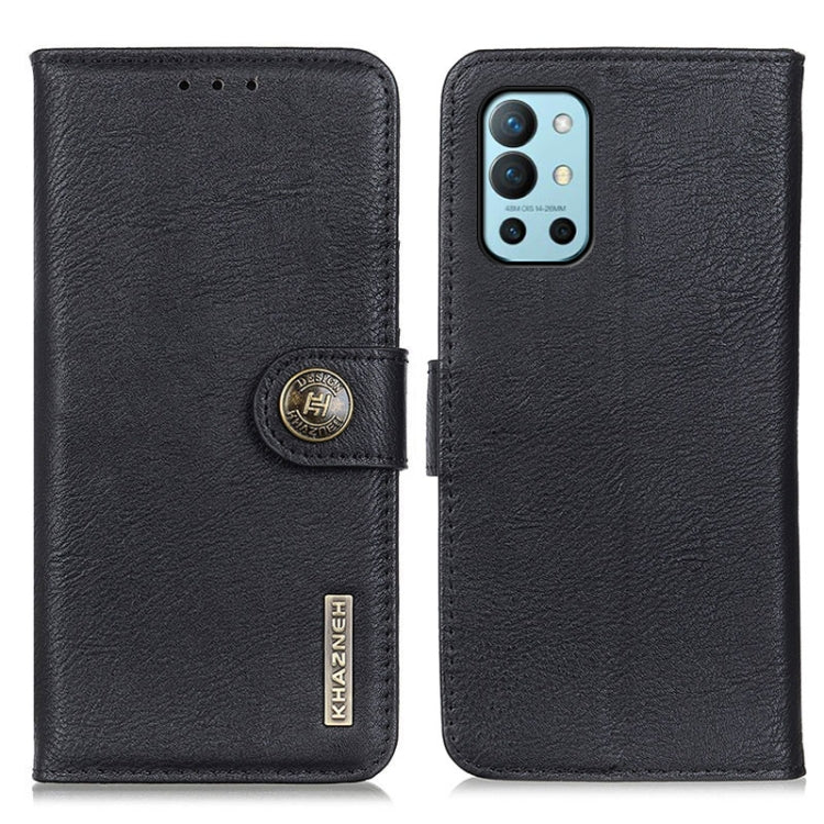 KHAZNEH black flip leather phone case with card holder and wallet strap