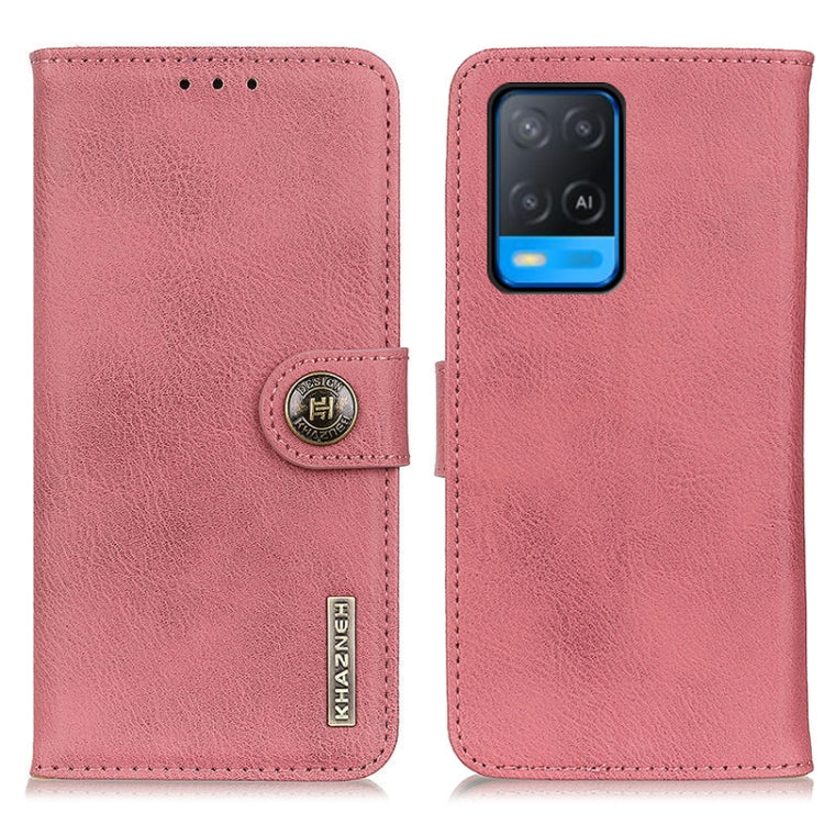 KHAZNEH pink flip leather phone case with card holder and camera cutout