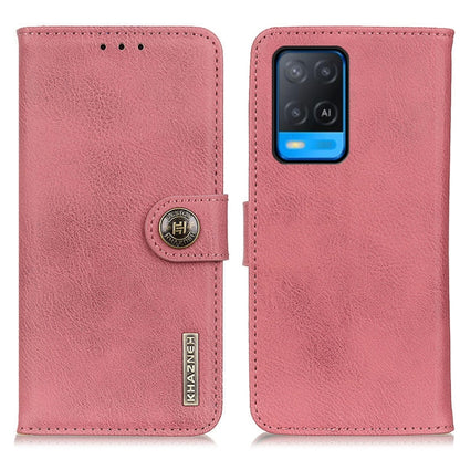 KHAZNEH pink flip leather phone case with card holder and camera cutout