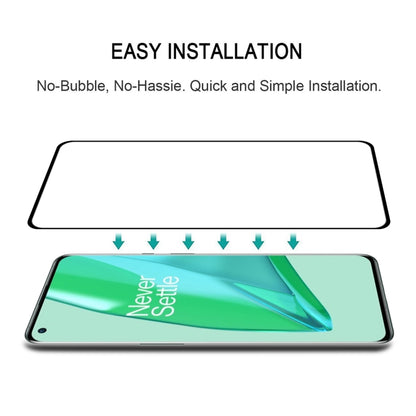 Curved tempered glass screen protector placement guide over a smartphone screen