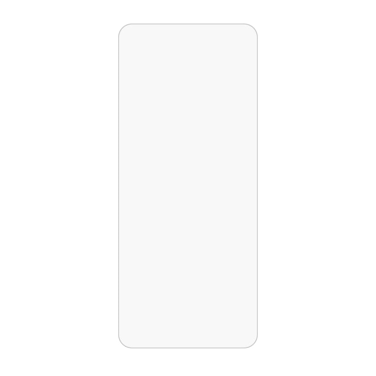 Clear tempered glass screen protector panel for smartphone screen, no cutout visible.