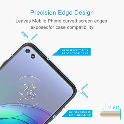 Tempered glass screen protector with precision edges and 2.5D curved coverage.
