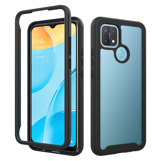 Shockproof TPU and PC phone case with blue back and black bumper frame