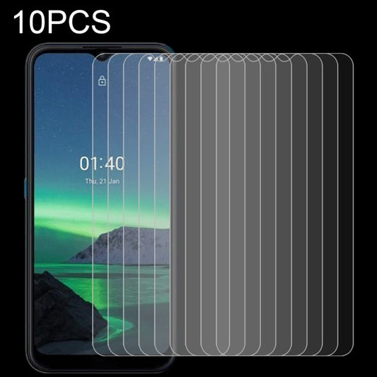 Set of 10 tempered glass screen protectors for Nokia 1.4, 2.5D rounded edges